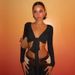 2025 Spring Summer Export Women's Shawl Crop Lace-up Sexy V-neck Fashion Outerwear Long Sleeve Top Wholesale_ecoleips.com
