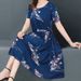 Spring/Summer Plus-Size Women's Floral Dress, Middle-Aged And Elderly Moms' Outfit, Loose Slimming Plus-Size Girl Youthf_ecoleips.com