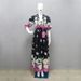 Muslim Dress Women's Clothing Elegant Printed Long Robe Dress – 5/4 Sleeve Modest Dress For Women, Flowy Polyester, Spring & Summer Fashion"_ecoleips.com