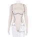 Slim Fit Sexy Bodysuit European American Style Topstitching Design Women's T-Shirt Cross Border Street Wholesale_ecoleips.com