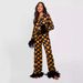 2025 European and American ice silk pajamas fashionable ostrich feather shirt trousers loose two piece feather home clothes for women_ecoleips.com