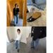 Yifu Loose Slimming Fleece-Lined Jeans For Women 2025 Winter New Daisy Embroidered Straight Pants 5715_ecoleips.com
