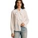Women's Long Sleeve Solid Color Pullover Shirt Classic Casual Blouse for Everyday Wear_ecoleips.com