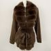 Elegant Fox Fur Collar Knit Cardigan With Belt – Women’s Slim-Fit Open Front Sweater Coat For Autumn/Winter (Multiple Color Combinations)_ecoleips.com