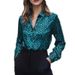 Women’s Leopard Print Blouse – Stylish Long-Sleeve Shirt For Work & Weekend, Breathable Polyester (S-XL, Grey/Brown/Blue/Animal Print)_ecoleips.com