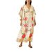 Women's Summer Fashion Long Dress V Neck Printed Loose Fit Maxi Dress for Casual Comfortable Style_ecoleips.com