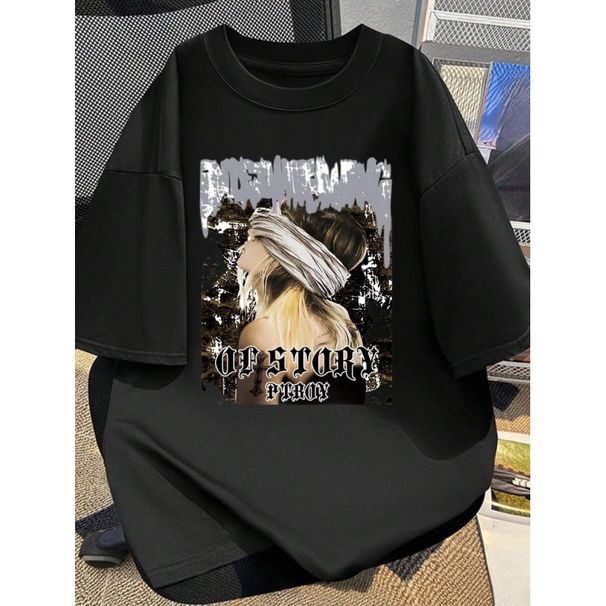 Women's European Size 100% Cotton Short Sleeve Top Versatile Printed New Model 2026_ecoleips.com