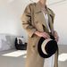 ng2510292 Khaki Trench Coat For Women, Mid-Length, 2025 Spring New Oversized British Style, High-End Feel, Petite Size_ecoleips.com