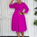 Women's Square Neck Pleated Dress D3353 High Waist African Style Plus Size Solid Color European And American Fashion Foreign Trade Clothing_ecoleips.com