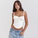 Aria Basics Aria Basics Cross-Border 2025 Summer New Lace Patchwork Lace-Up Sexy European And American Style Top Hot Girl Camisole Vest_ecoleips.com