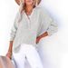 2025 Spring New Solid Color Shirt Single-Breasted Long Sleeve Top Women's Fashion_ecoleips.com