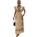 Women's Clothing Round Neck Positioning Printing Personality Fashion Elegant Slim Dress_ecoleips.com