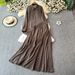 Premium Korean Style Fashion Set for Women Loose Fitting Long Sleeved Shirt And Top Two Piece Set with High Waisted Slimming Skirt Elegant And Stylish_ecoleips.com