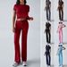 Women's Clothing Spring And Summer Temperament Solid Color Round Neck Urban Leisure Fashion Suit_ecoleips.com