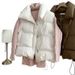 Aria Basics New Short Style Stand-up Collar Stylish Down Cotton Vest Women, Suitable For Spring, Autumn, And Winter, Korean Version,_ecoleips.com