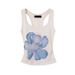 Stylish Gradient Orchid Print Camisole For Women, Summer Outerwear, Anti-exposure, Slim-fit, With A Racerback Design_ecoleips.com