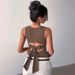 Voya Women's Fashion Temperament Elegant Style T-shirt Back Bow Design Sense Top_ecoleips.com