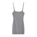 European And American Hot Girl U-neck Slim-fit Camisole For Women, 2025 Summer New Sexy Off-shoulder Bodycon Dress,_ecoleips.com