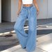 Women's Relaxed Fit Vintage Straight Leg Jeans – Stretchy Wide Leg Denim Pants With Casual Drape (Light Blue, S/M/L/Xl)_ecoleips.com