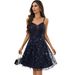 Sexy Backless Sequined Dress Short Skirt Women's Clothing Small Dress_ecoleips.com