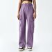 Women's Clothing Casual Straight Slim Solid Color Overalls Mid Waist Multi Pocket Wear_ecoleips.com