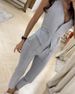 Elegant Slimming Two Piece Set For Women Sexy Summer Style Waist Vest And Skinny Pants_ecoleips.com