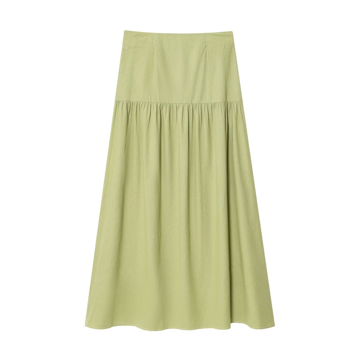 Women's Clothing Women's Fashion Set - Tie Up Ruffle Long Sleeved Shirt And Solid Color Simple Skirt For Formal & Casual_ecoleips.com