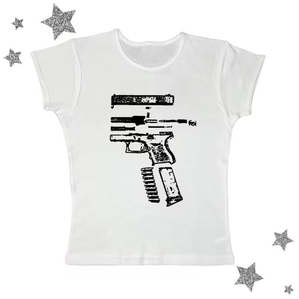Foreign Trade Harajuku Print Pattern Trendy T-shirt, Fashionable Everyday Casual Style, Unisex Slim-fit Round-neck Top_ecoleips.com