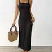 Women's Beach Dress Sexy Floral Lace Hollow Out Bodycon Sundress Summer Vacation Maxi Dress_ecoleips.com