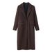 Oversized Wool-Blend Coat – Longline Trench Style, Relaxed Fit, Notched Lapel (S-L, Solid Colors)_ecoleips.com