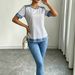 Women's Denim-Look Printed Lounge Set, Stretchy Knit Two Piece Outfit, Casual Comfort Jogger Set For Women_ecoleips.com