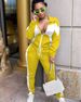 Women's Clothing Casual Fashion Contrast Color Cardigan Two Piece Set_ecoleips.com
