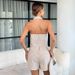 European American Foreign Trade 2026 V-neck Metal Buckle Halter Neck Backless Sleeveless Vest And Shorts Set_ecoleips.com