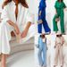 2026 New Spring Women's Clothing, Cross-Border European American Fashion Outfit, Loose Long-Sleeve Shirt And Wide-Leg_ecoleips.com