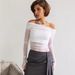 Aria Basics Aria Basics Foreign Trade Wholesale European And American Women's Fashion Autumn Winter New One-shoulder Sexy Sheer Mesh_ecoleips.com