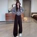 girl 2025 New Korean Style Hooded Collar Knitted Sweater Loose Long Sleeve Top Women, Suitable For Both Inner And Outer Wear_ecoleips.com