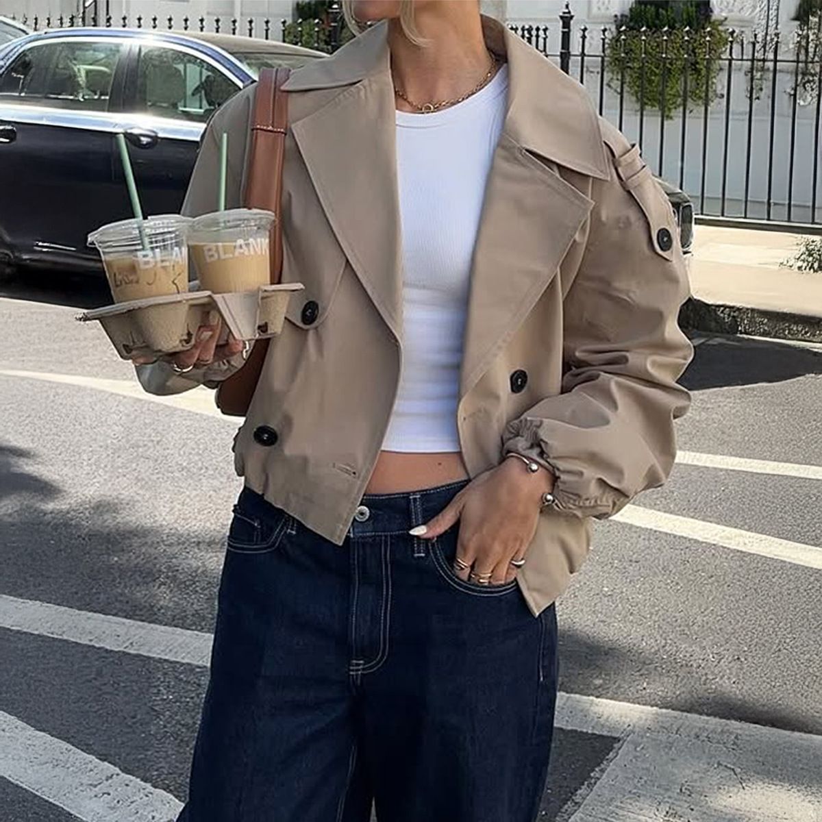 DiYun European And American Casual Vacation Buttoned Lapel Jacket Women's Clothing 2025 Autumn/Winter_ecoleips.com