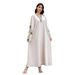 Modest Abaya Dress Muslim Women's Elegant Embroidered Arabic Dress V Neck Tassel Detail Middle Eastern Style Abaya For Cultural Events_ecoleips.com