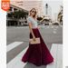 Summer 2025 New Style Plus Size Mid-High Waist Pleated Women's Large Swing Wrinkled Long Skirt_ecoleips.com