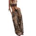 Women's 3D Print Camouflage High-Waisted Straight Leg Sweatpants European American Style with Drawstring Elastic Casual Streetwear_ecoleips.com