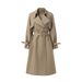 girl Girl Girl 2025 Spring And Autumn British Style Parka Khaki Trench Coat For Women New Waist-Cinching Long Thickened Casual Jacket_ecoleips.com