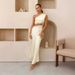 Summer Sexy Vacation Style Long Dress Solid Color Printed Strapless Soft Aesthetic Women's Clothing Feminine_ecoleips.com