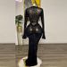 Women's Clothing New Style Elegant Half High Collar Lace Long Sleeves High Waist Hip One Step Skirt Long Skirt_ecoleips.com