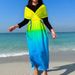 Muslim Swimsuit 2025 Swimwear Women's European And American Fashion Simple Design Saxony Moose Gradient Conservative Surfer_ecoleips.com