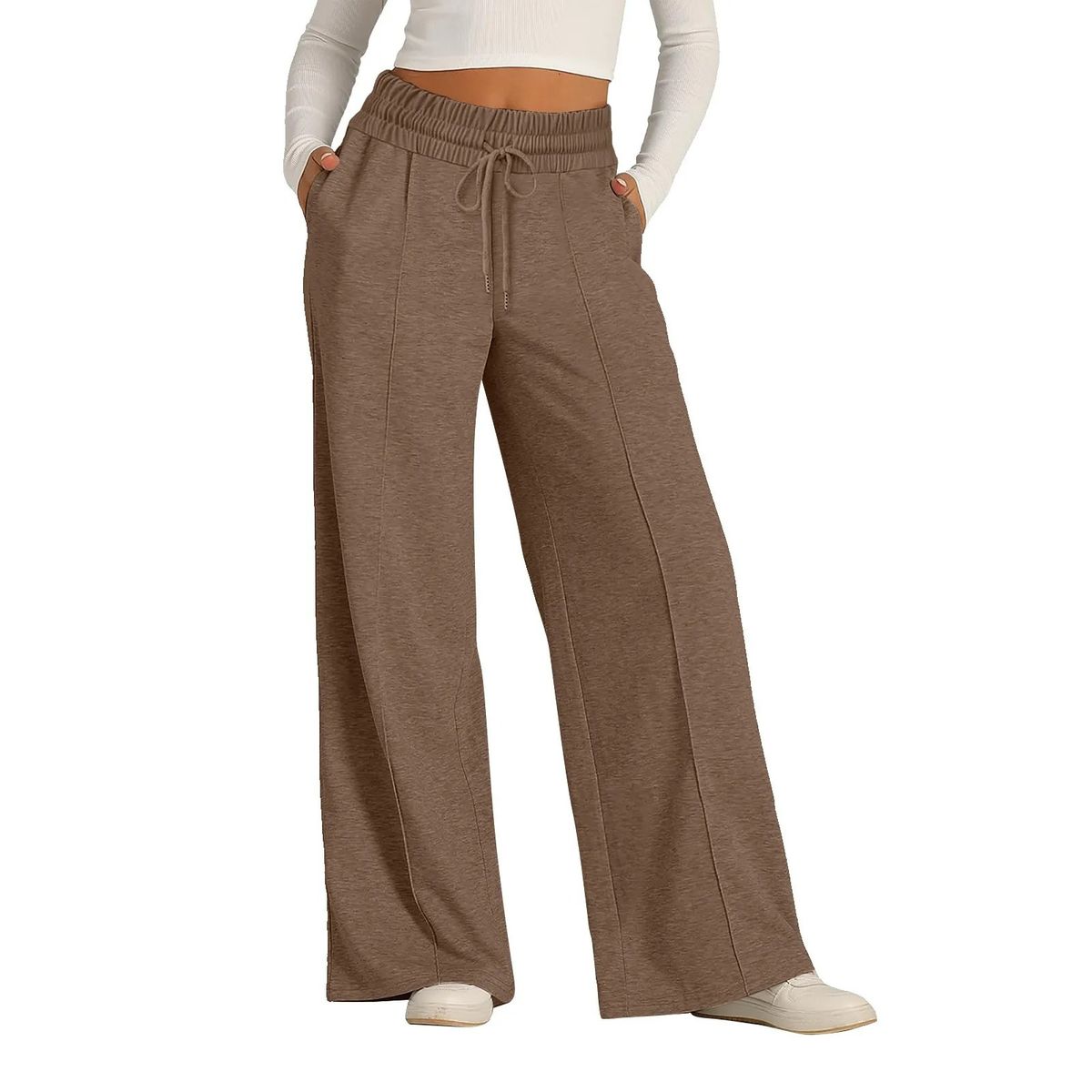 Women's Clothing High Waist Wide Leg Sweatpants Soft Joggers Breathable Milk Cotton, Loose Fit Casual Lounge Pants For Running, Yoga & Travel (S-XXL)_ecoleips.com