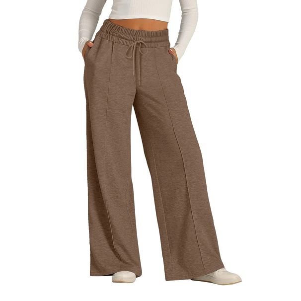 Women's Clothing High Waist Wide Leg Sweatpants Soft Joggers Breathable Milk Cotton, Loose Fit Casual Lounge Pants For Running, Yoga & Travel (S-XXL)_ecoleips.com