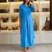 2024 Women's Urban Elegant Cotton Linen Slim Waist Long Shirt Wide Leg Pants Suit Independent Station Summer Autumn Fashion Set_ecoleips.com