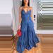 Women's Clothing New Sweet Sexy V Neck Suspender Backless Jumpsuit_ecoleips.com