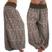 Women's Clothing Printed Wide Leg Pants Women's Casual Trousers Harem Pants_ecoleips.com
