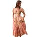 Sexy Floral Women's Dress With Puff Sleeves French Square Neck Casual Elegant Fashion Thin Summer Dress For American Style_ecoleips.com